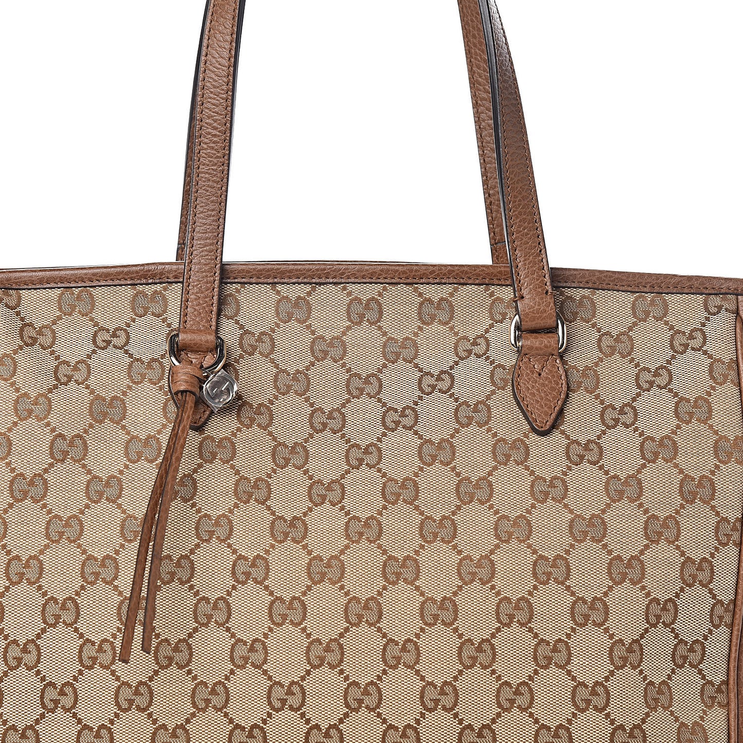 Monogram Medium Bree Zippered Tote Beige Tabacco