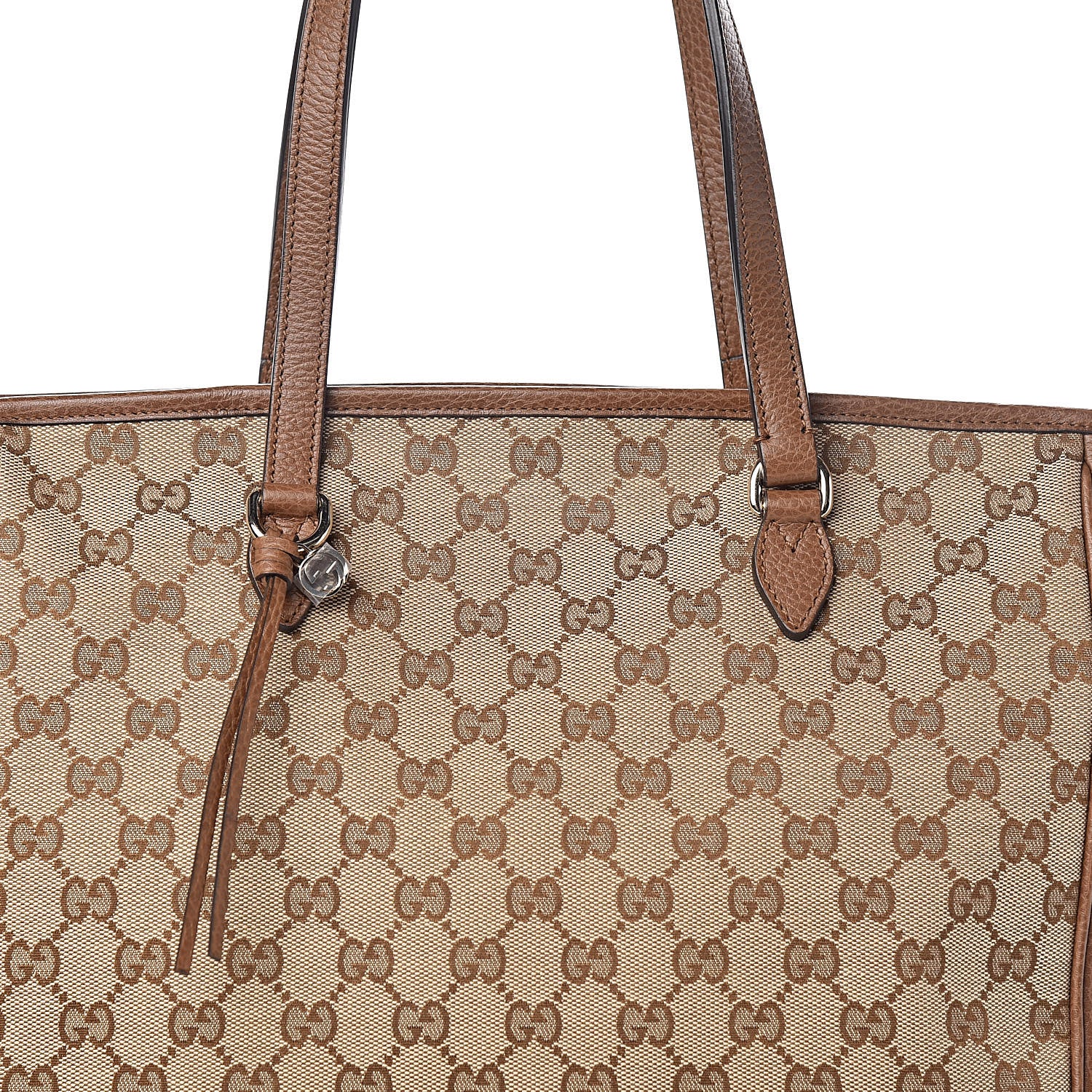 Gucci Monogram Medium Bree Zippered Tote Beige Tabacco 10 of 10