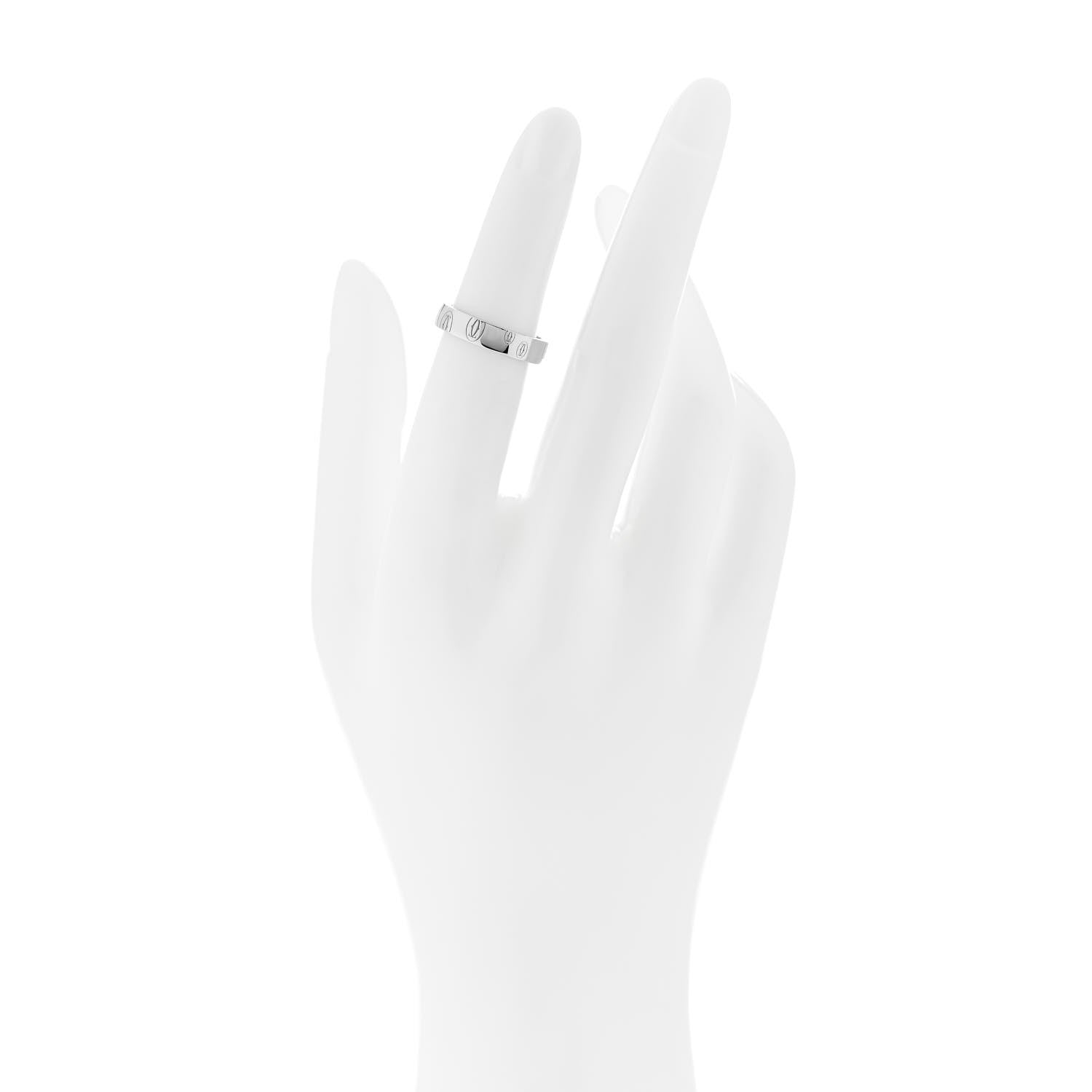 Cartier Platinum 4mm Happy Birthday Band Ring 48 4.5 2 of 4
