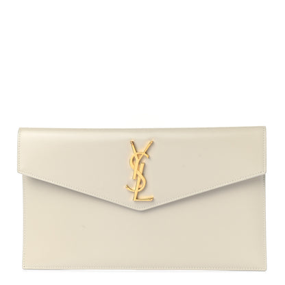 Saint Laurent Smooth Shiny Calfskin Uptown Pouch Crema Soft 1 of 8