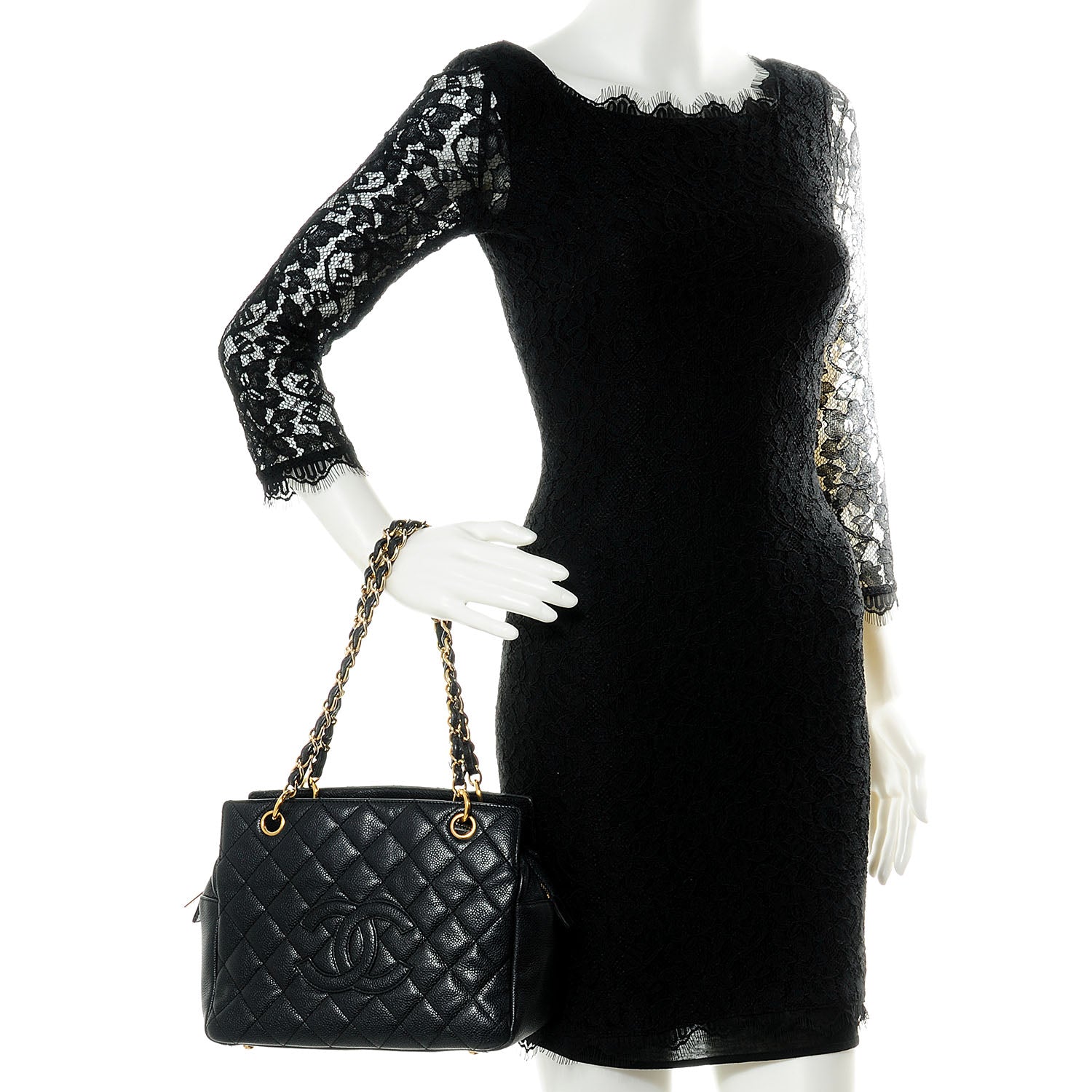 Chanel Caviar Quilted Petit Timeless Tote PTT Black 2 of 7