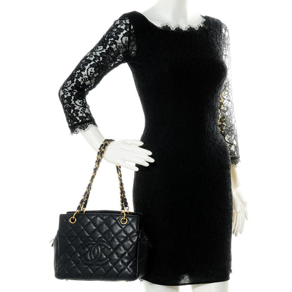 Chanel Caviar Quilted Petit Timeless Tote PTT Black 2 of 7