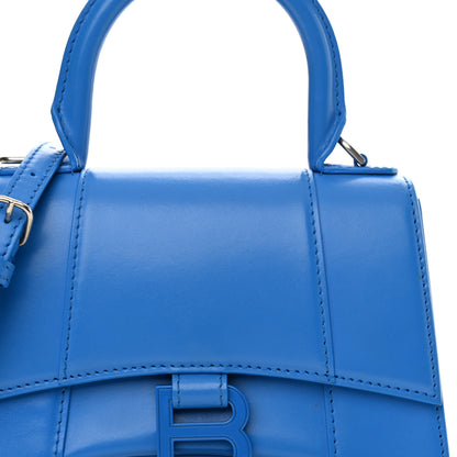 Balenciaga Shiny Box Calfskin Tonal B Hourglass Top Handle Bag XS Screen Blue 8 of 14