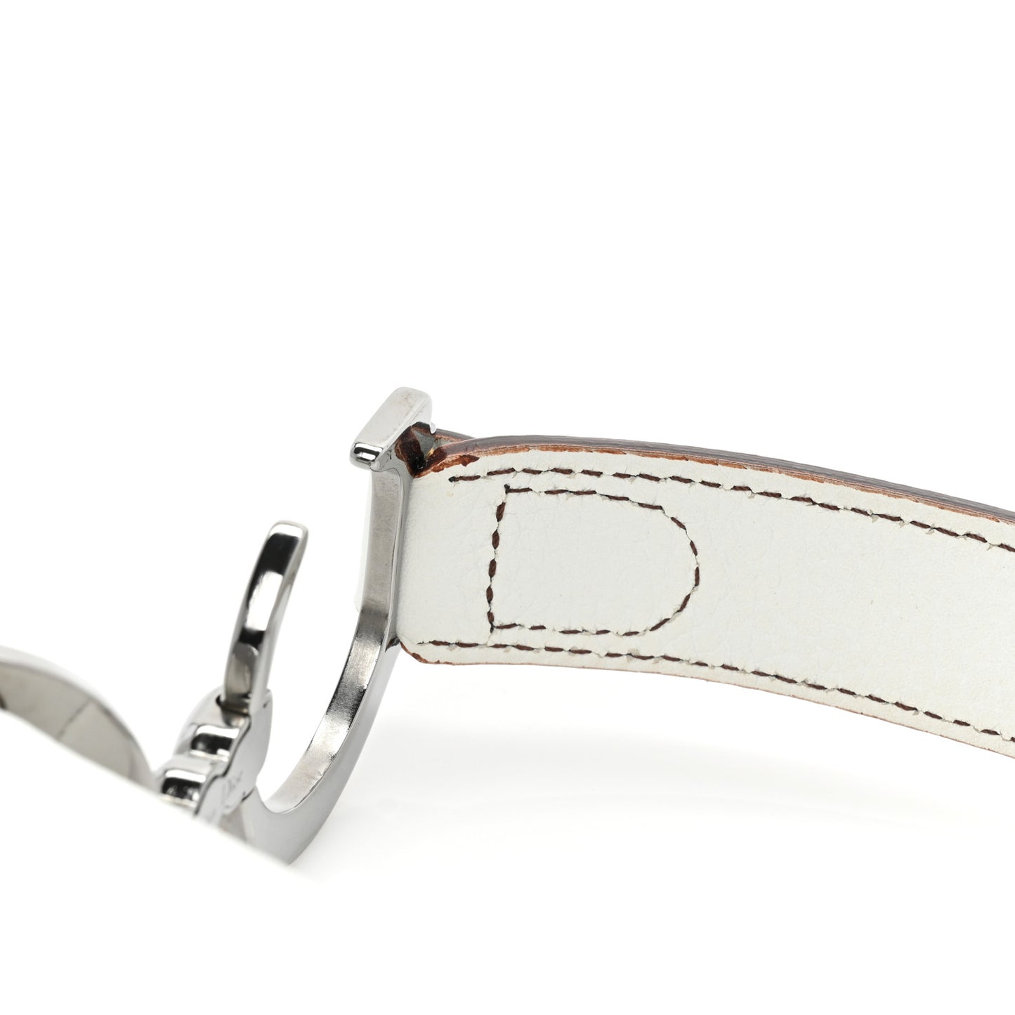Calfskin Double Saddle Bag White