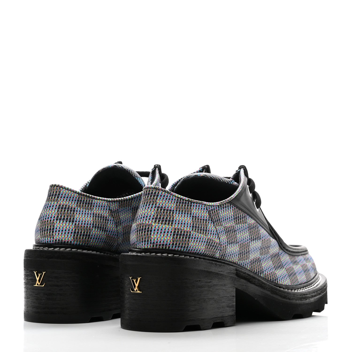 Louis Vuitton Monogram LV Pop Derby Platform Shoes 40 Blue 4 of 10