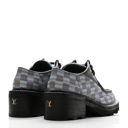 Louis Vuitton Monogram LV Pop Derby Platform Shoes 40 Blue 4 of 10