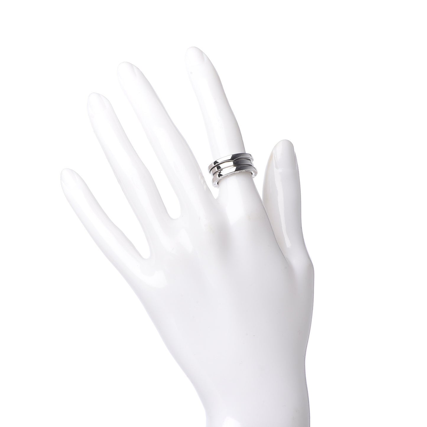 18K White Gold B.Zero1 Three-Band Ring 51 5.75