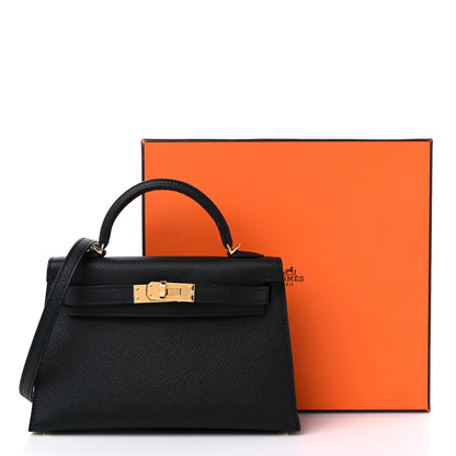 Hermes Epsom Mini Kelly Sellier 20 Black 10 of 10