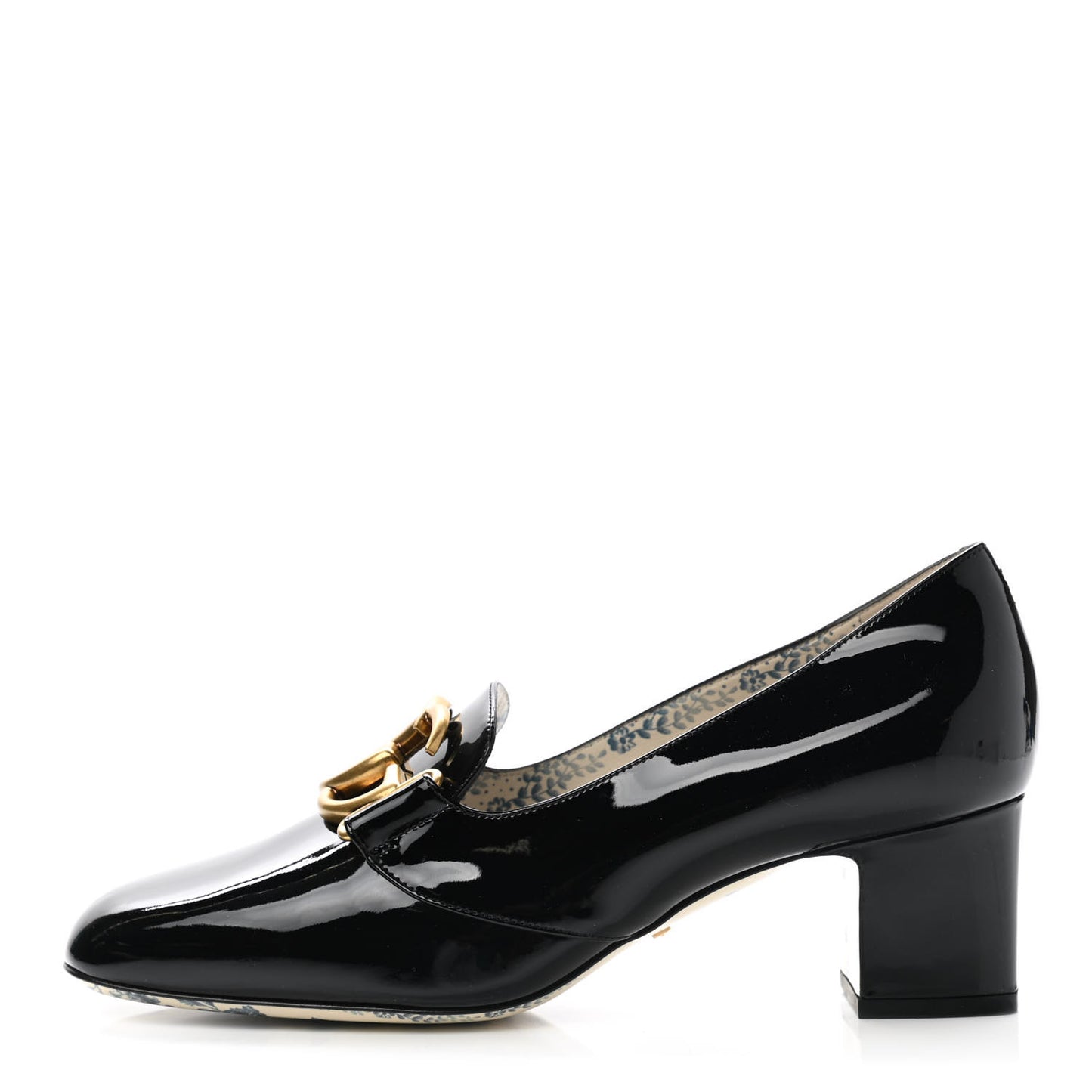 Vernice GG Victoire 55mm Loafer Pumps 38.5 Black
