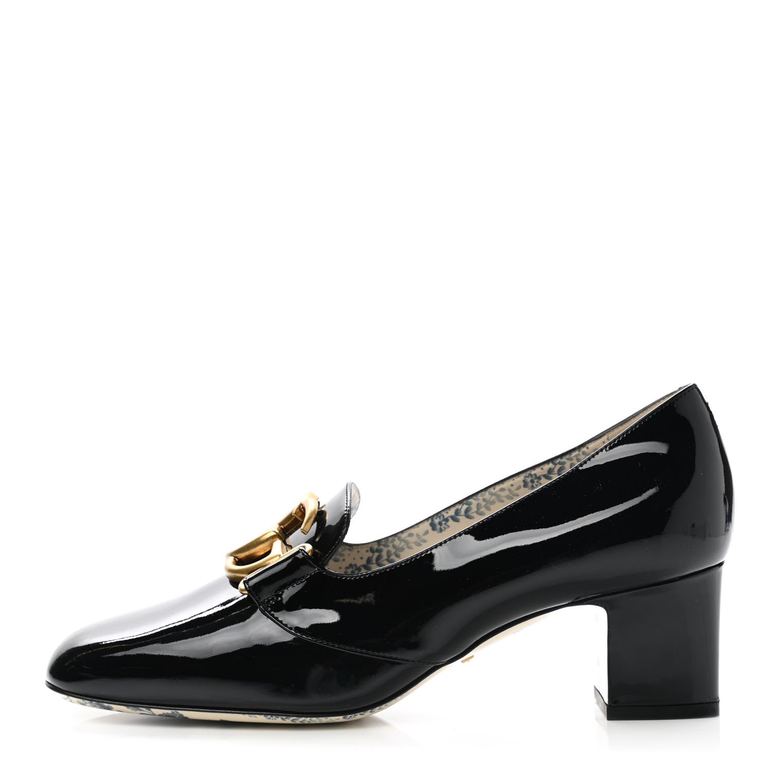 Gucci Vernice GG Victoire 55mm Loafer Pumps 38.5 Black 1 of 9