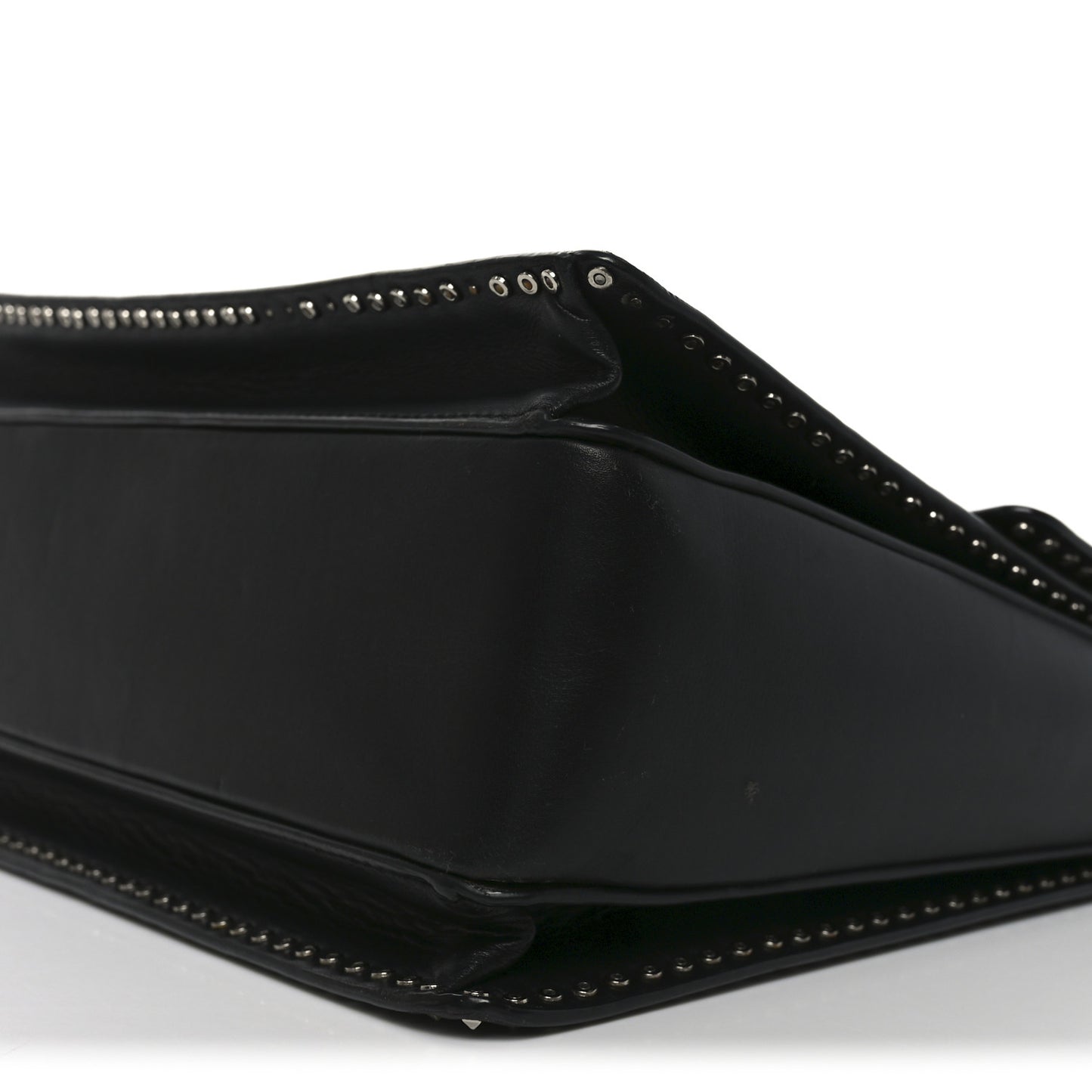 Vitello Rockstud Cabana Top Handle Bag Black