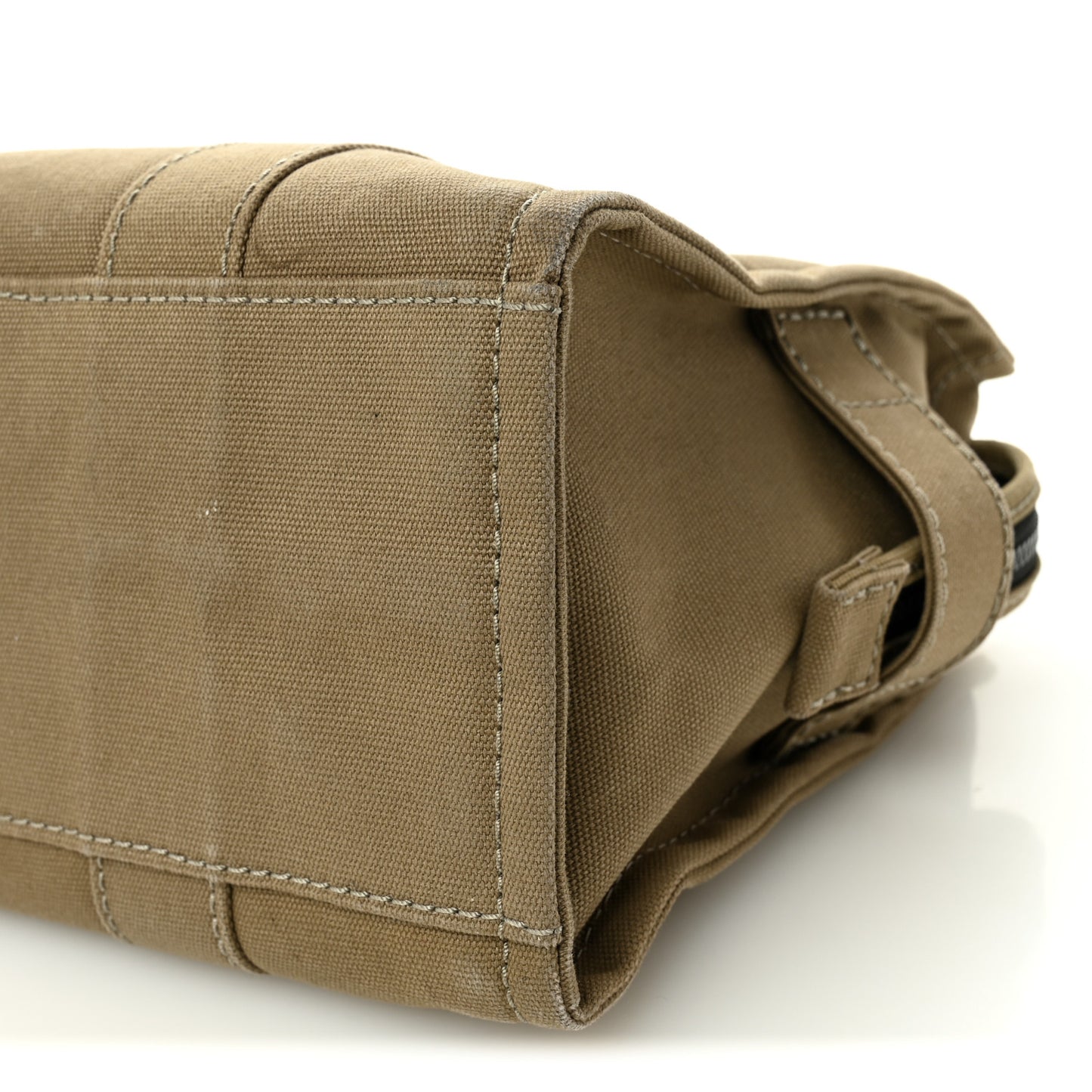 Cotton Canvas Medium The Traveler Tote Bag Slate Green