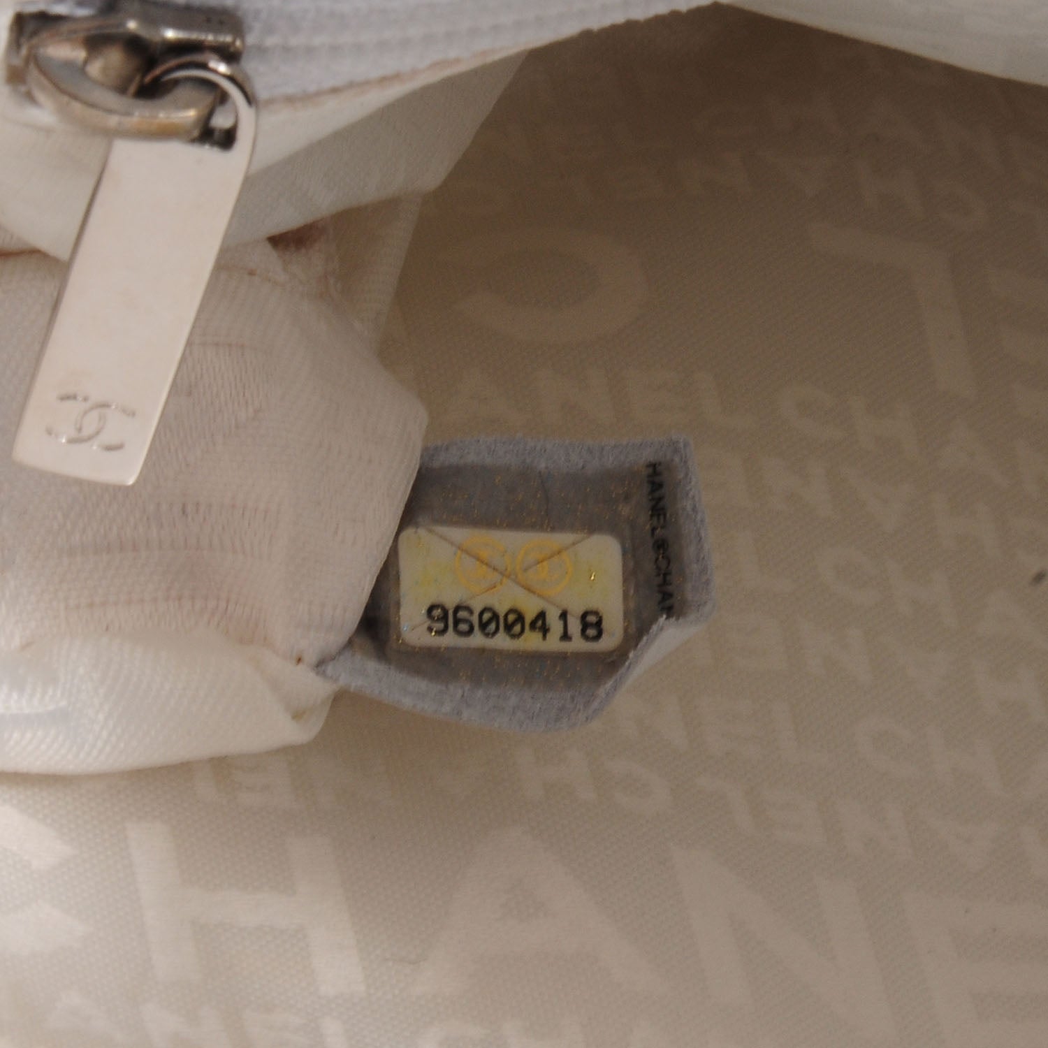 Chanel Patent Square Stitched CC Flap Clutch White 7 of 8