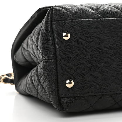 Chanel Caviar Quilted Small Coco Handle Flap Black 8 of 10