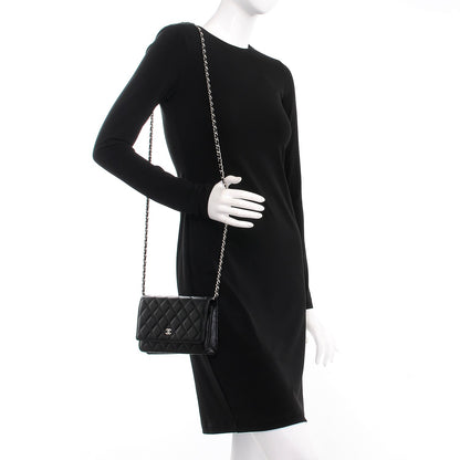 Chanel Caviar Quilted Wallet On Chain WOC Black 2 of 8