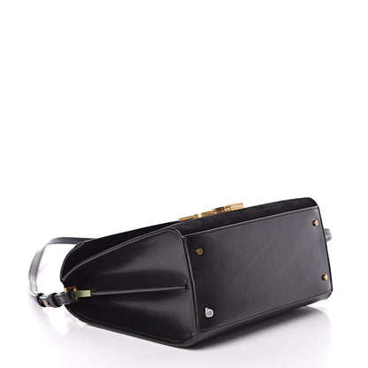 Saint Laurent Kid Scamosciato Smooth Calfskin Medium Classic Monogram Cassandra Top Handle Black Rouge Legion 4 of 10