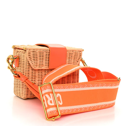 Christian Dior Wicker Oblique 30 Montaigne Box Bag Fluorescent Orange 3 of 11