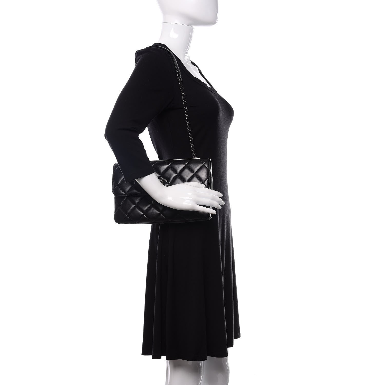 Chanel Lambskin Quilted Medium Trendy CC Flap Black 2 of 11
