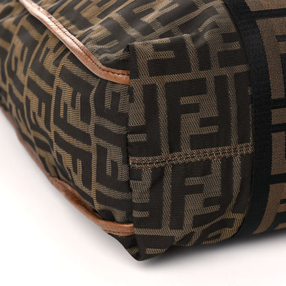 Fendi Zucca Vitello Patchwork Convertible Tote Tobacco Sabbia 8 of 9