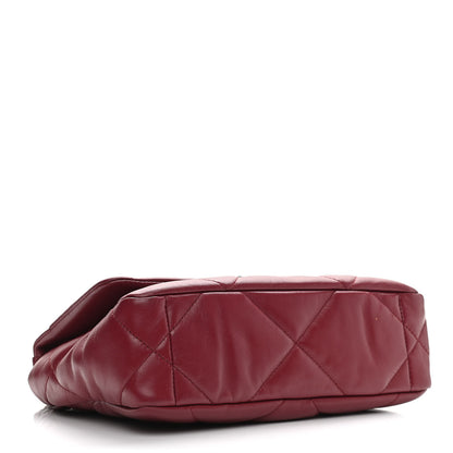 Chanel Goatskin Quilted Medium Chanel 19 Flap Dark Red 4 of 10