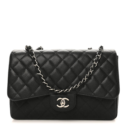 Chanel Caviar Quilted Jumbo Single Flap Black 1 of 10