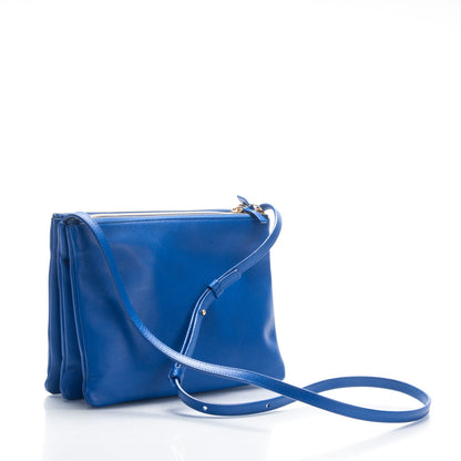 Celine Lambskin Large Trio Crossbody Bag Deep Blue 4 of 9