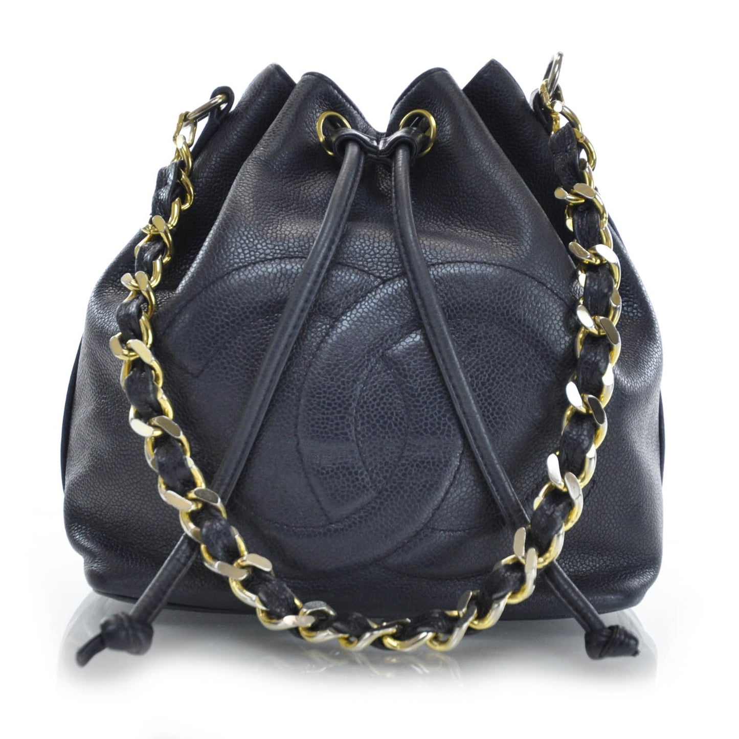 Caviar CC Drawstring Bag Navy Blue