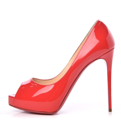 Christian Louboutin Patent New Very Prive 120 Pumps 37 Fraise 1 of 8