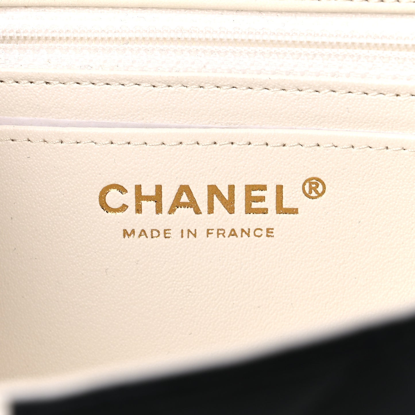 Lambskin Quilted Mini Rectangular Flap White Black
