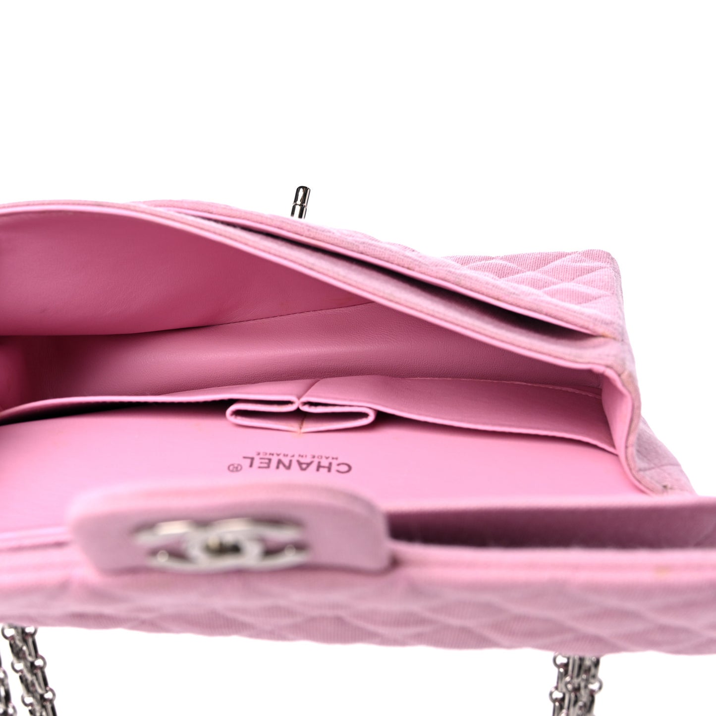 Jersey Quilted Medium Double Flap Pink