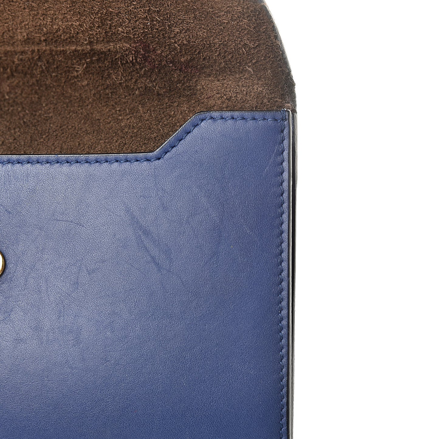 Smooth Calfskin Tie Knot Companion Pouch Dark Indigo