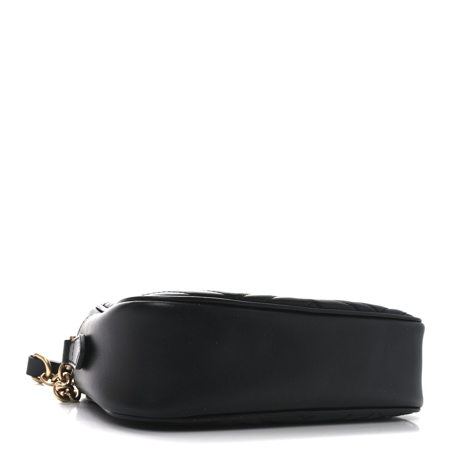 Calfskin Matelasse Small GG Marmont Chain Shoulder Bag Black