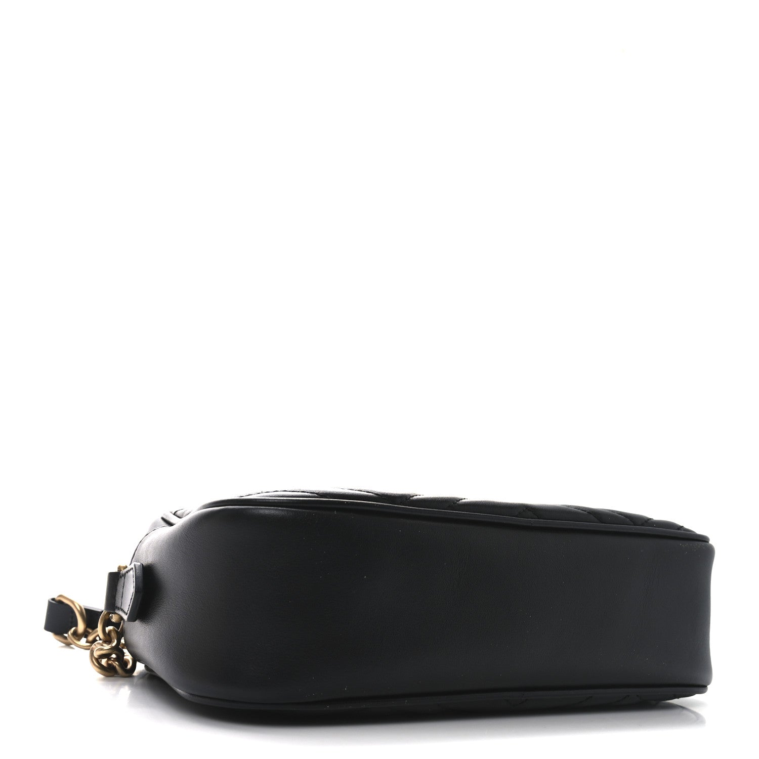 Gucci Calfskin Matelasse Small GG Marmont Chain Shoulder Bag Black 4 of 10