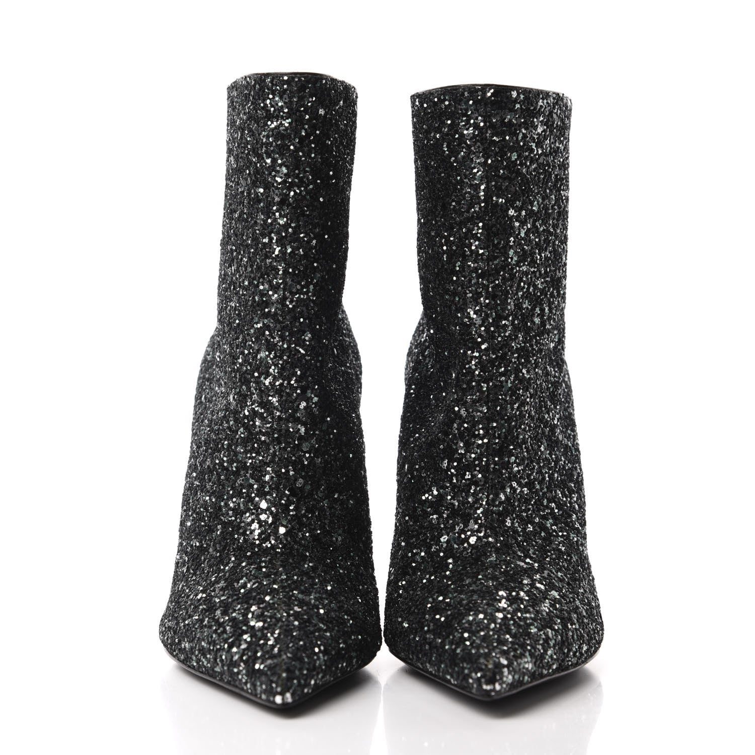 Saint Laurent Glitter Pierre 95 Ankle Boots 36.5 Green 2 of 10