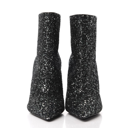 Saint Laurent Glitter Pierre 95 Ankle Boots 36.5 Green 2 of 10