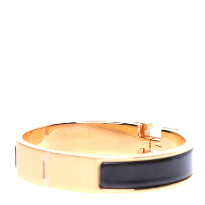 Hermes Enamel Narrow Clic Clac H Bracelet PM Black 3 of 13
