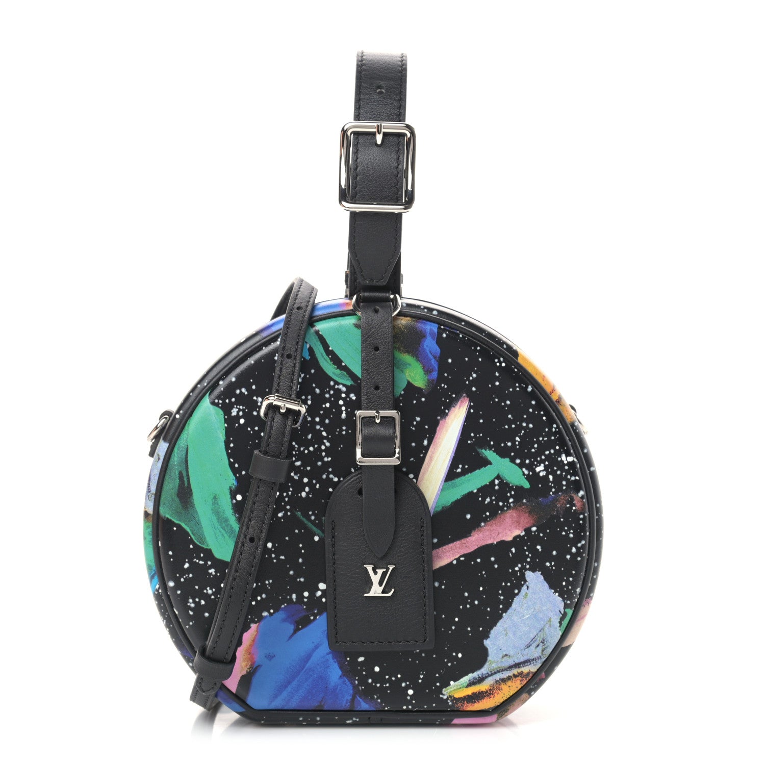 Louis Vuitton Calfskin Splash Print Petite Boite Chapeau Black 1 of 10