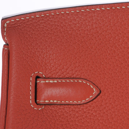 Hermes Taurillon Clemence Birkin 40 Sanguine 23 of 26