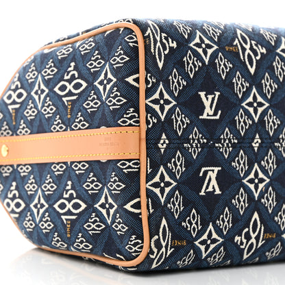 Louis Vuitton Jacquard Since 1854 Speedy Bandouliere 25 Blue 9 of 10
