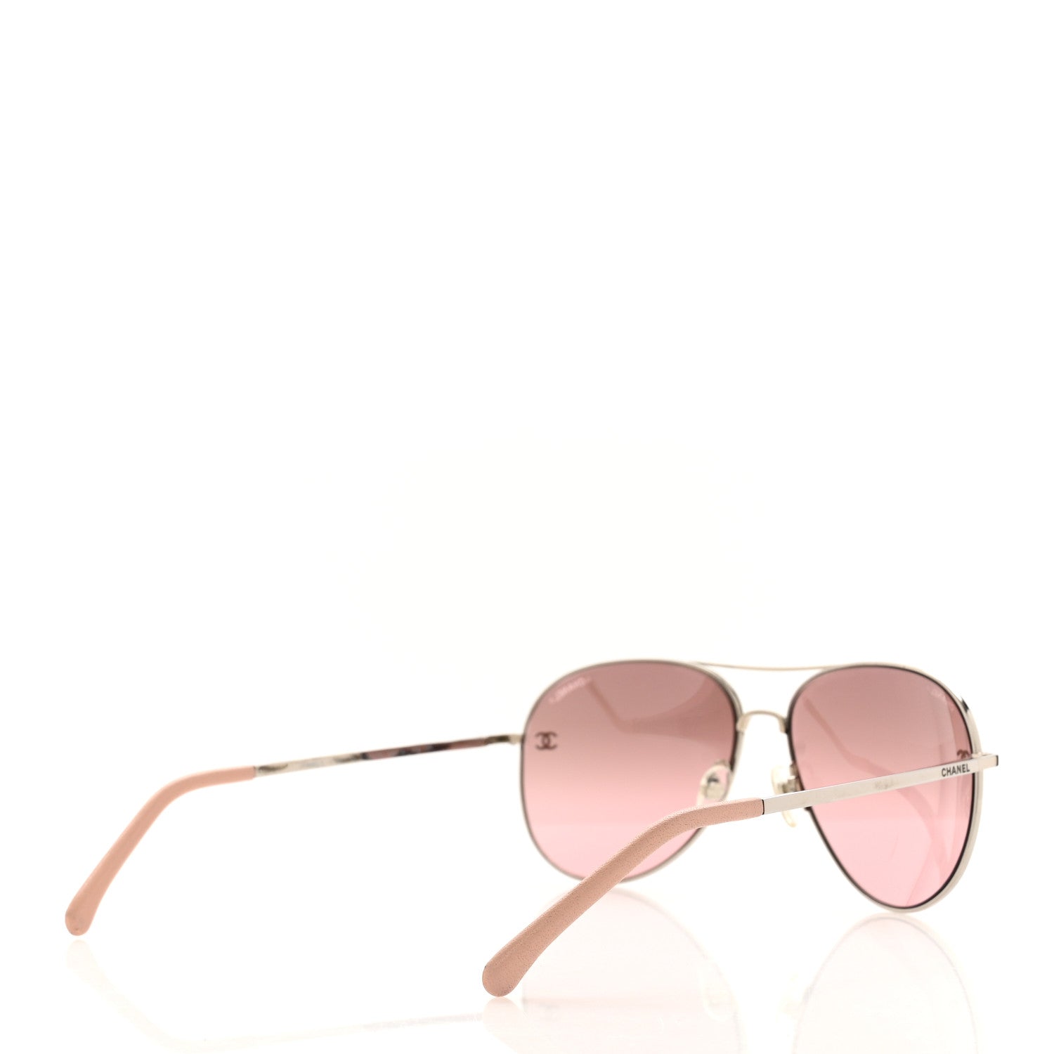 Chanel Metal Aviator CC Sunglasses 4189-T-Q Pink 4 of 7