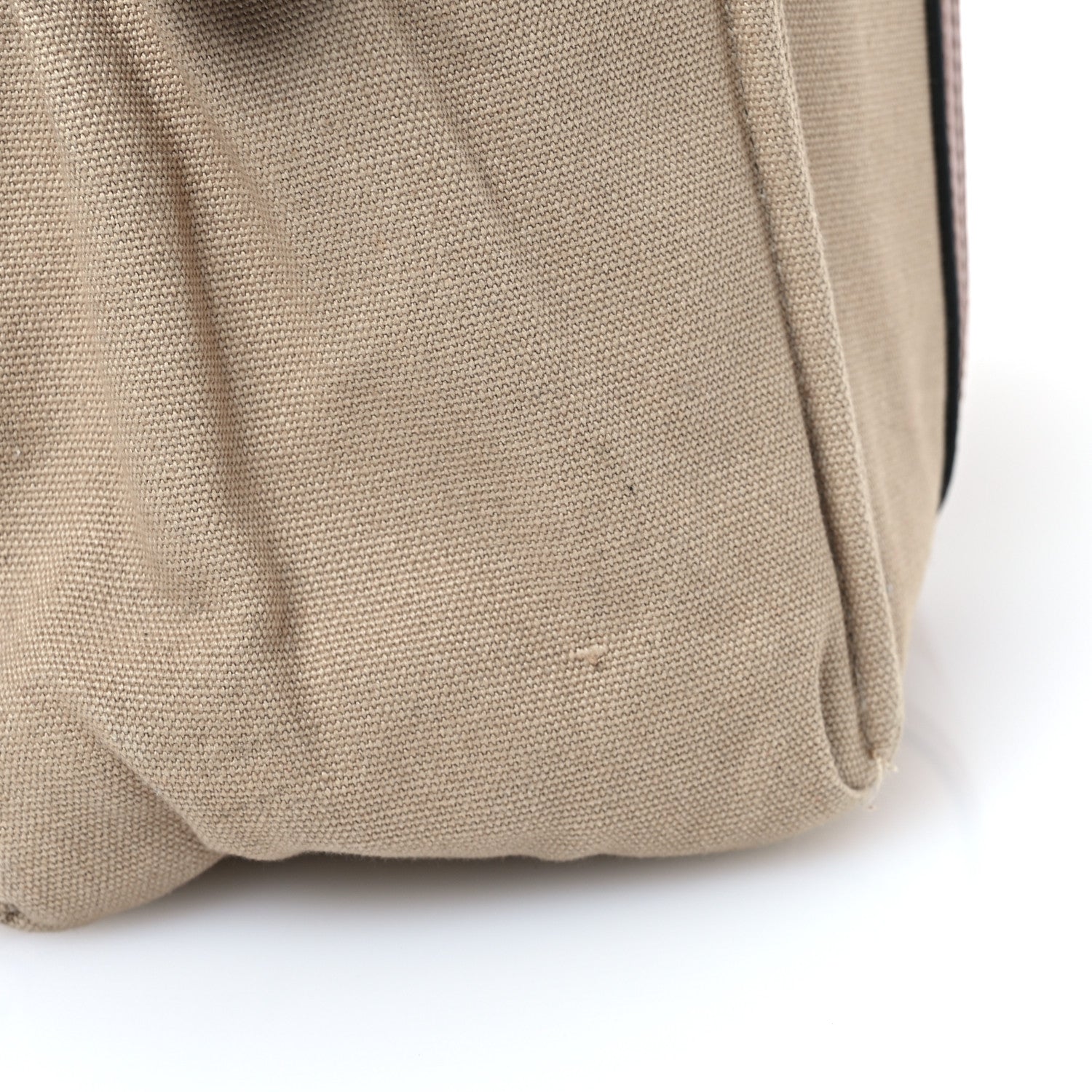 Chloe Cotton Calfskin Diaper Bag White Brown 13 of 15