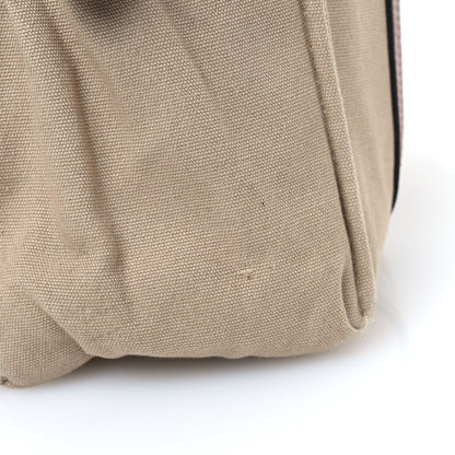 Chloe Cotton Calfskin Diaper Bag White Brown 13 of 15