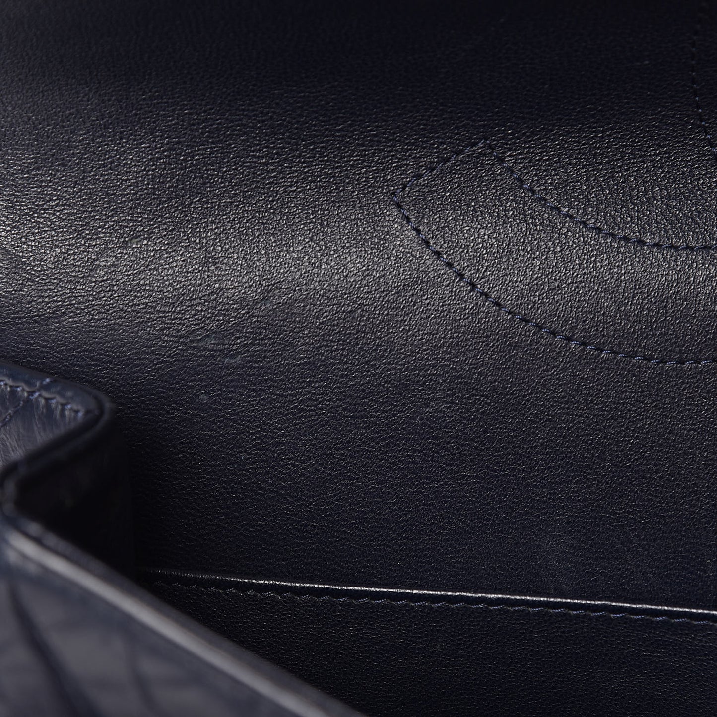 Aged Calfskin Quilted 2.55 Reissue 227 Flap Navy Blue
