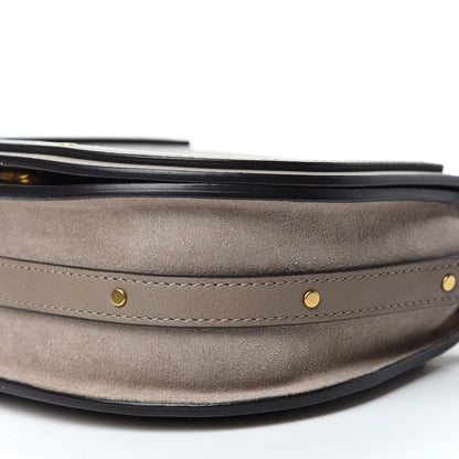 Chloe Calfskin Suede Small Nile Bracelet Bag Motty Grey 7 of 9