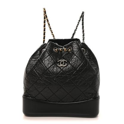 Chanel Aged Calfskin Quilted Small Gabrielle Backpack Black 1 of 10