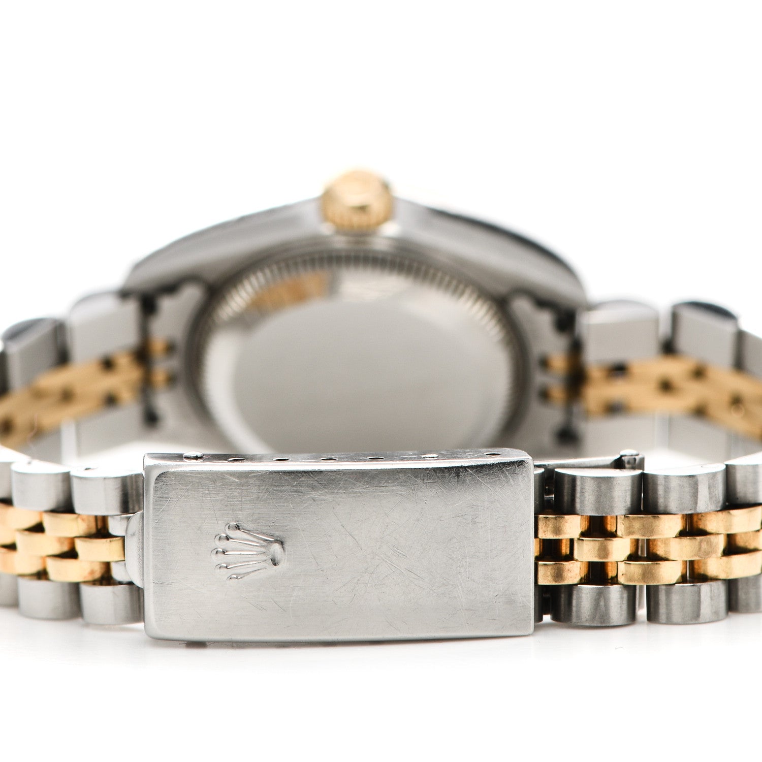 Rolex Stainless Steel 18K Yellow Gold Diamond 26mm Oyster Perpetual Datejust Watch Blue Gradient 79173 4 of 6