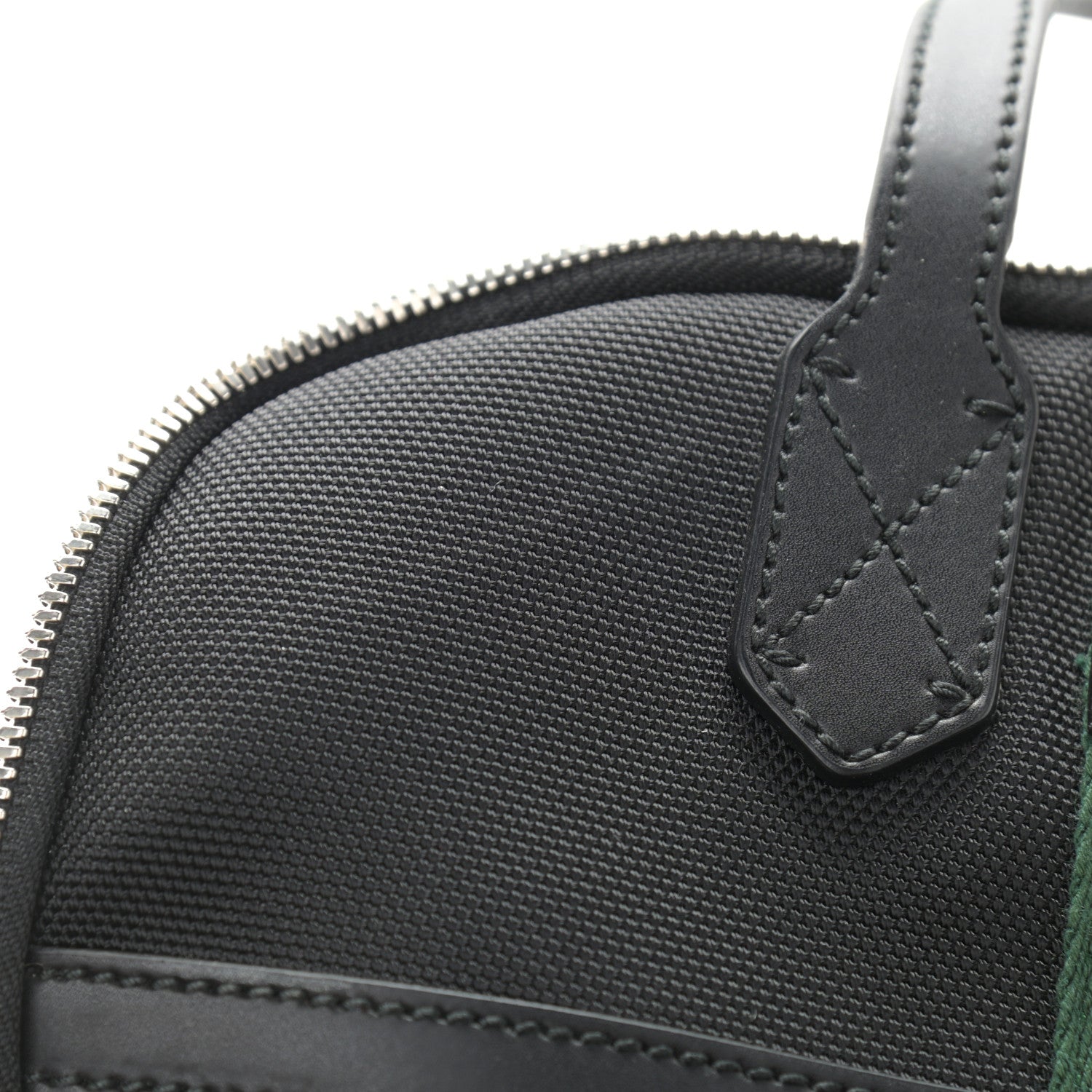 Gucci Techno Canvas Appia Calfskin Web Tote Backpack Black 11 of 13