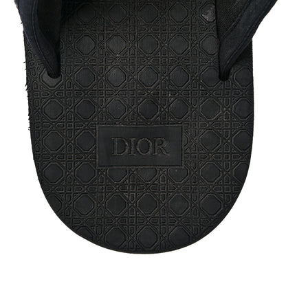 Christian Dior Oblique Jacquard Mens Alpha Sandals 39 Beige Black 7 of 14