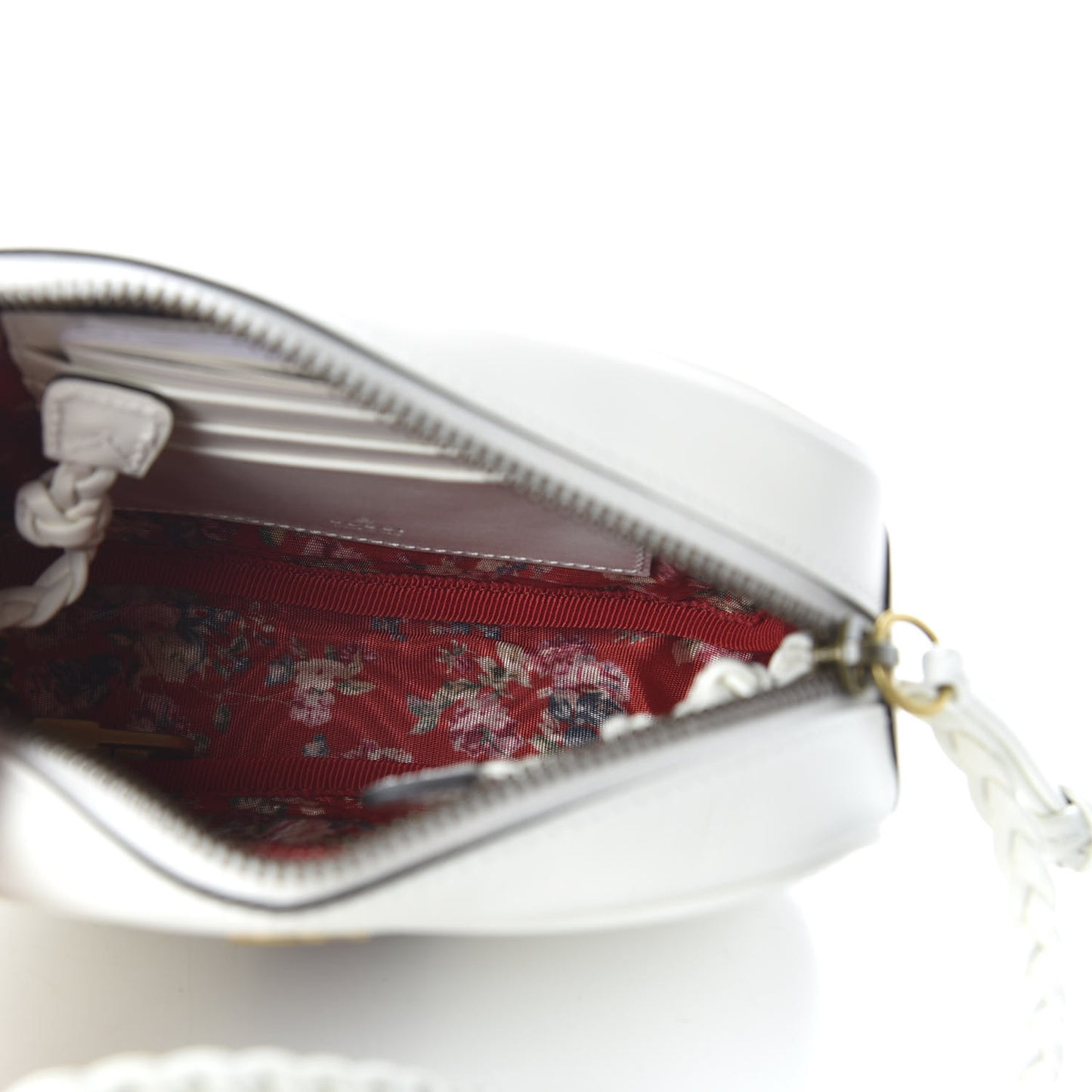 Calfskin Web Trapuntata Mini Shoulder Bag Off White