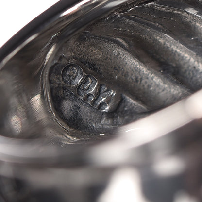 David Yurman Sterling Silver Diamond Cable Cigar Band Ring 55 7.25 10 of 10